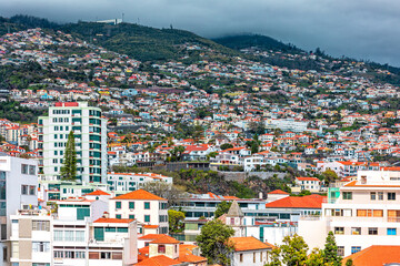 panoramic view of Funchal city