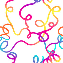 Seamless background lines swirl gradient. hand drawing. Not AI, Vector illustration