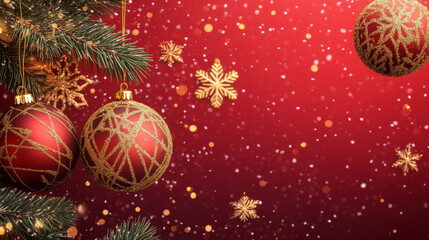 A Happy New Year greeting card with an abstract winter backdrop, beautifully complemented by softly falling snowflakes. Ideal for sharing holiday joy and seasonal warmth.