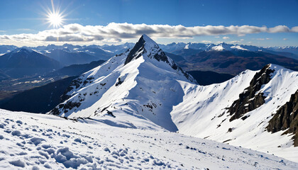 Le sommet enneig&eacute;