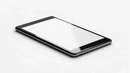 Mobile phone mockup with white screen isolated on white background 3D mockup