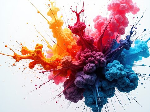 Fractured Ink Swirl Explosion - Concrete Palette Album Cover