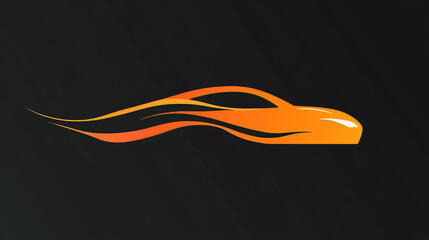 Vector logo car. Brand logo in the form of the outline of a sports car.