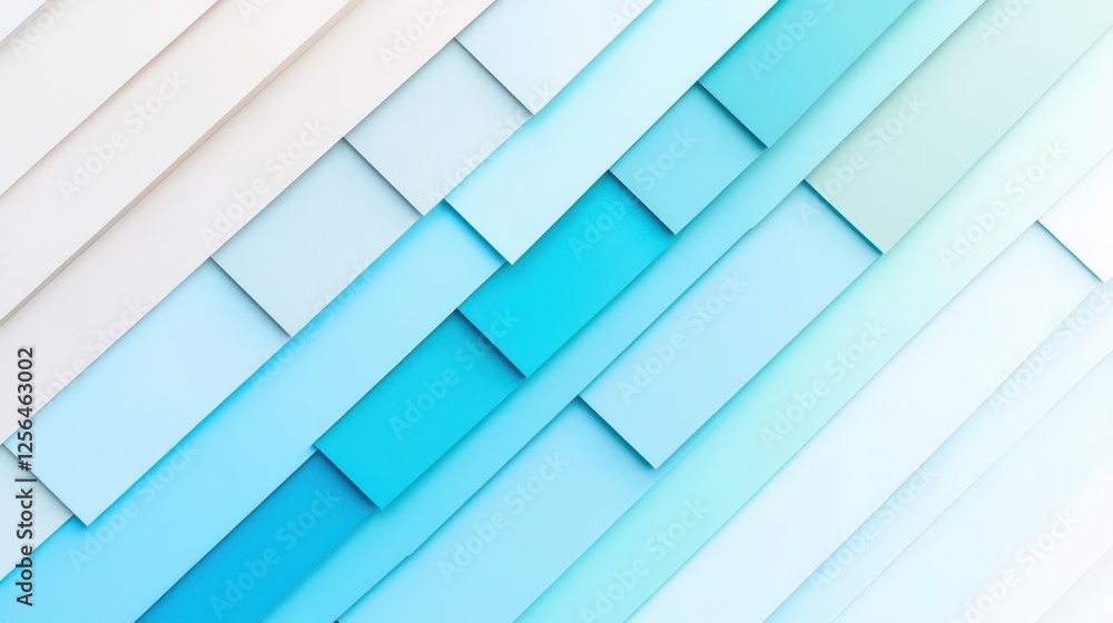 Poster abstract blue and white diagonal rectangular pattern