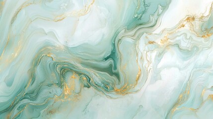 Green and gold marble background for textures and design projects