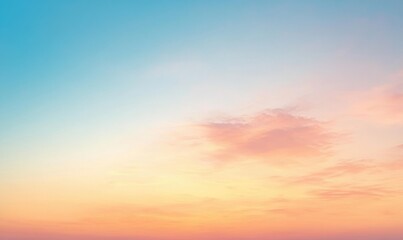 A beautiful blue sky with a pinkish orange sunset