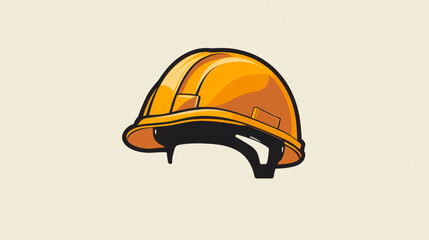 Fototapeta premium Vector construction logo. Helmet construction logo