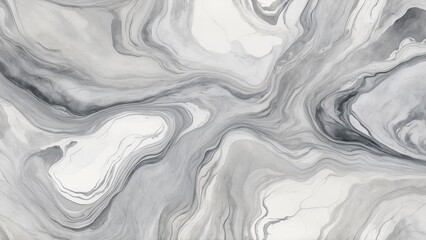 Abstract grayscale marble texture with flowing patterns and smooth swirls