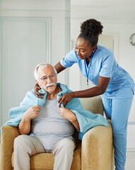 nurse senior woman home care patient elderly health retirement caregiver assistance nursing old...