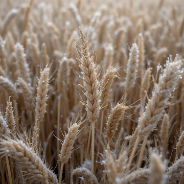 Frost damage to crops in spring from severe frost in winter wheat fields.Hd size 3.2 beautiful and shining spring seasion pic