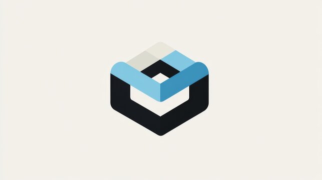 Logo mockup featuring a geometric design with space for text in a minimal background