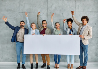 sign business blank holding woman man empty showing board poster banner advertisement background...