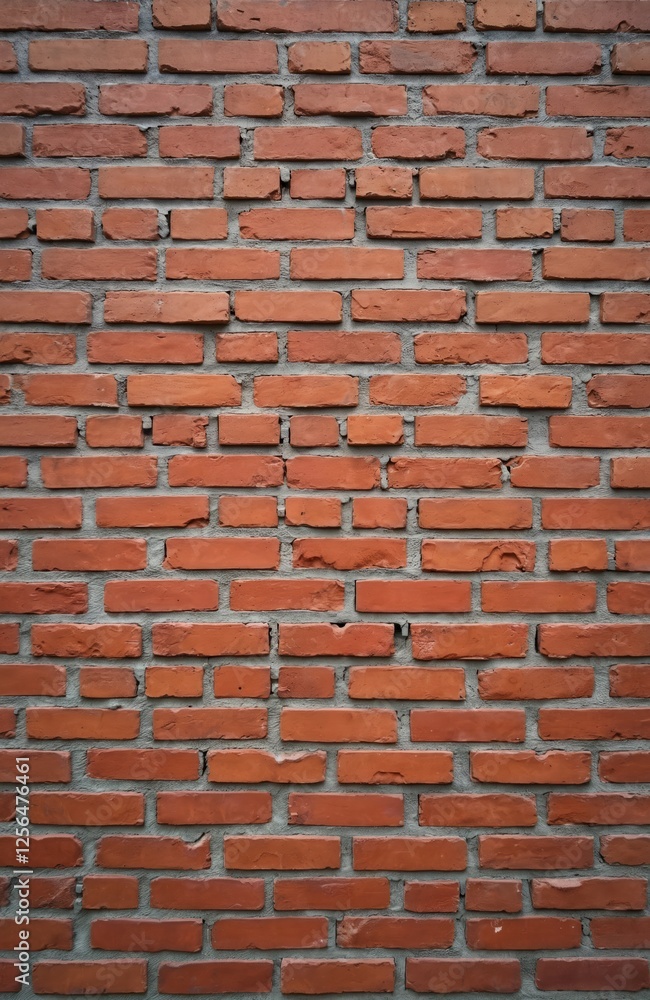 Aufkleber old red brick wall background texture. weathered aged surface with dirty grunge rough pattern, block