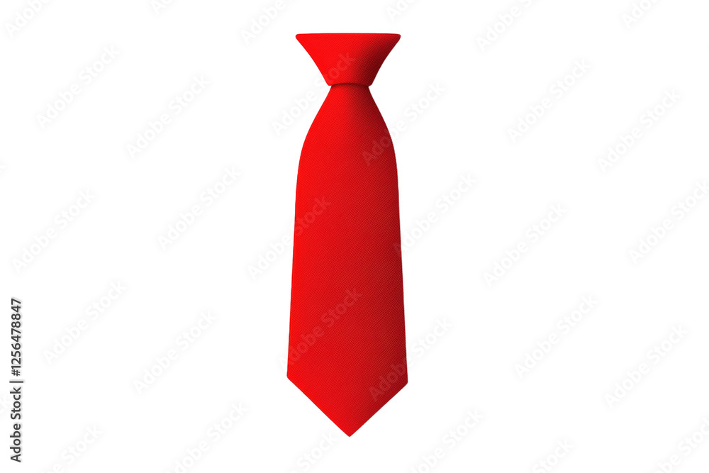 Poster red tie with a pattern on it