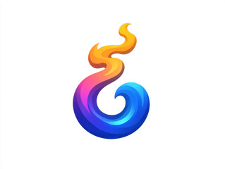 multi colored logo with white background