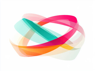 multi colored logo with white background