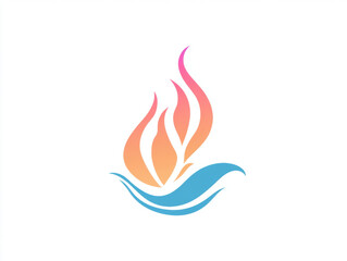 multi colored logo with white background