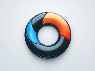 multi colored logo with white background