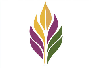 multi colored logo with white background