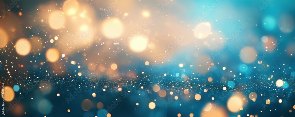 Aufkleber abstract bokeh lights background with soft warm and cool tones