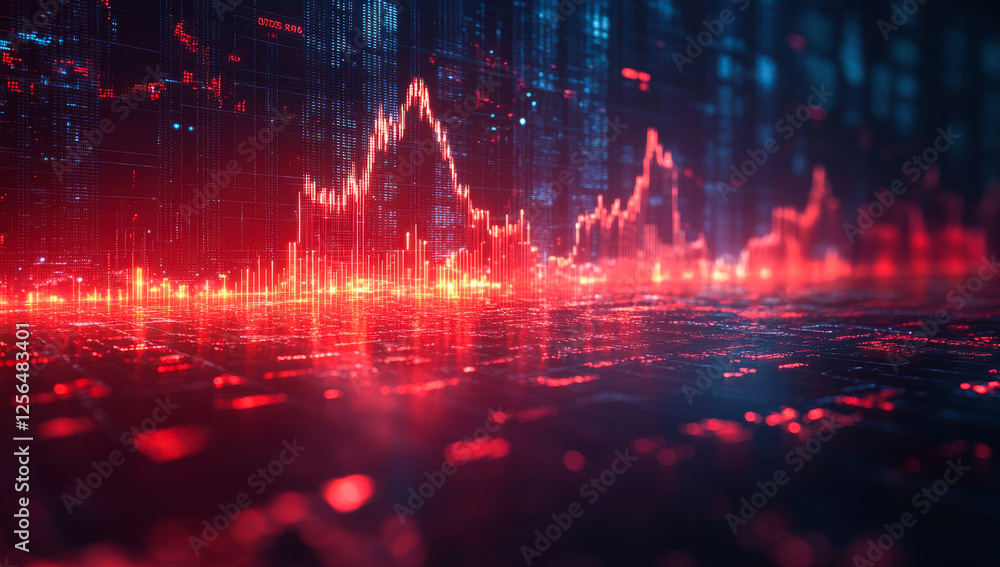 Poster a colorful and dynamic background with a series of red and blue lines and dots. the background is a 