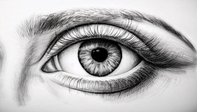 Charcoal drawing of an eye