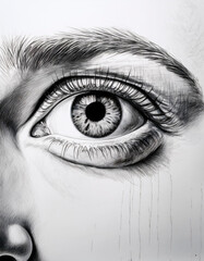 Obraz premium Charcoal drawing of an eye