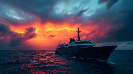 Obraz premium ship in the sea