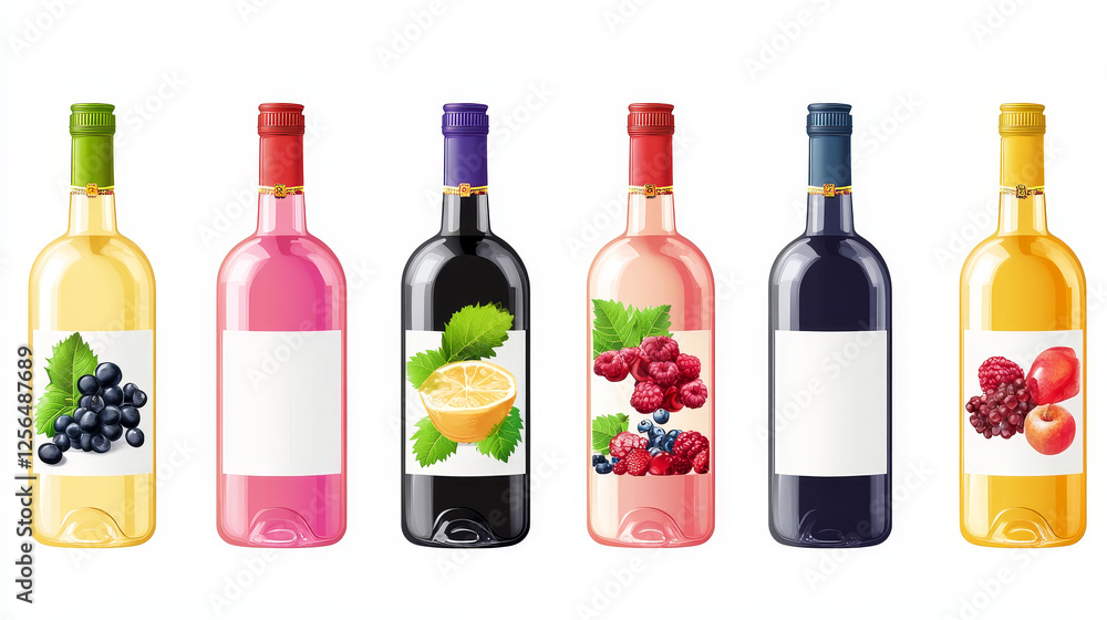 Aufkleber set of labels for design food and beverages. jpeg version also available in gallery
