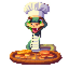 NATIONAL PIZZA PIE DAY CHEF SNAKE STICKER