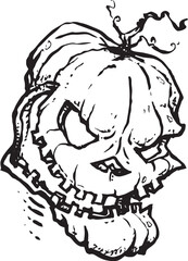 Leaping Cartoon Jack-o-Lantern