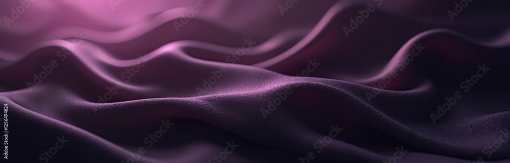 Poster smooth purple gradient abstract background with wavy lines. dark blurred backdrop with noise effect,
