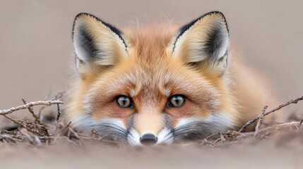 Fototapeta premium Close-up of red fox in natural habitat