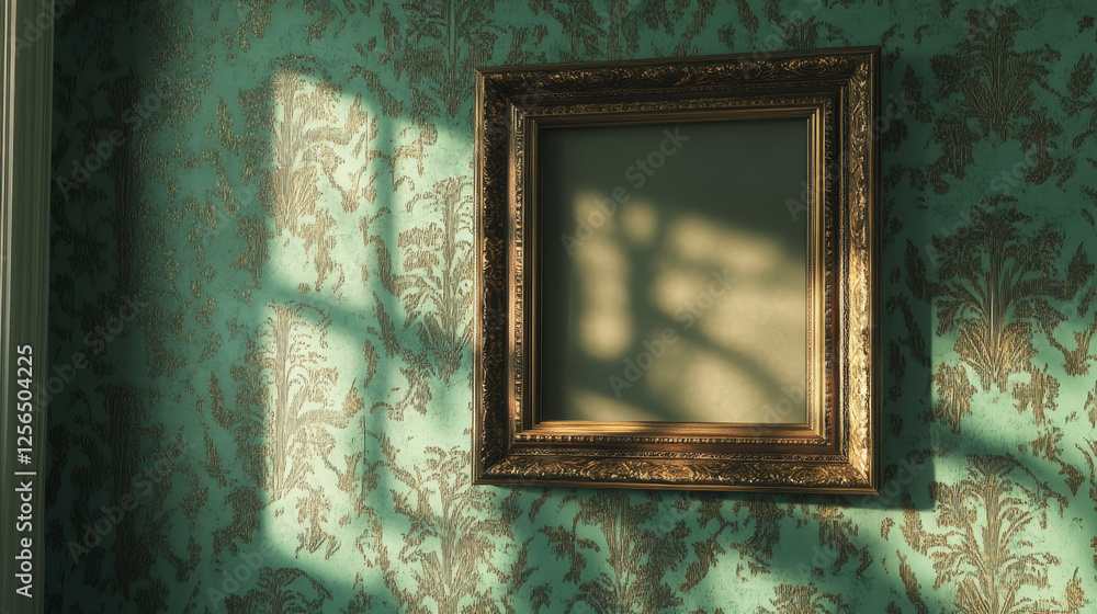 Poster vintage frame in victorian style for ornate and design. vector version also available in gallery