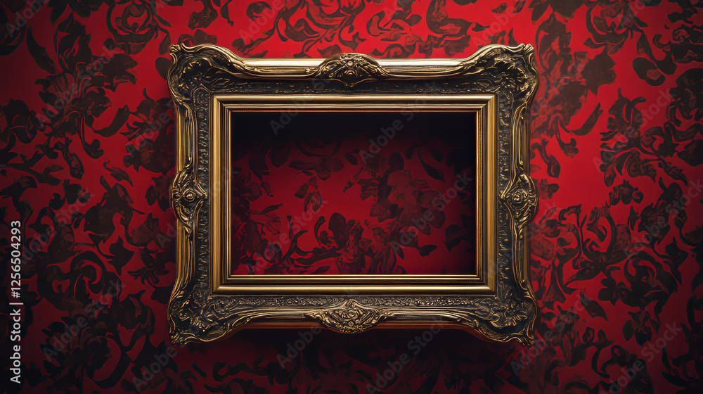 Poster vintage frame in victorian style for ornate and design. vector version also available in gallery