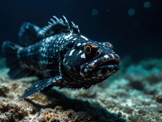 Portrait of Dragonfish Swimming in Vibrant Coral Reef Underwater World