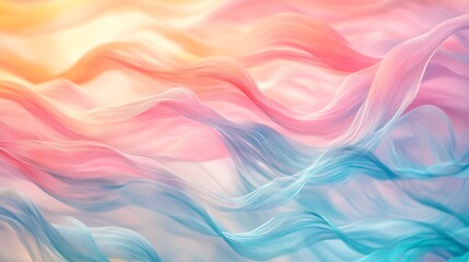 Obraz premium Abstract Pastel Waves Flowing Softly