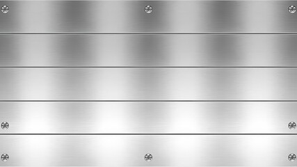 Abstract metal background with a symmetrical pattern of polished steel panels in various shades of silver, pattern, steel, background