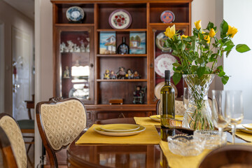 Antique interior in a large Greek house