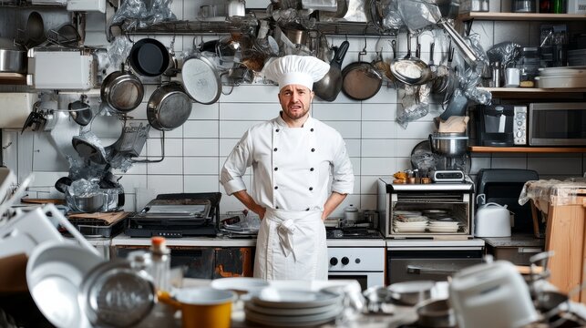 Consumer frustration with kitchen appliances. Featuring malfunctioning devices and complicated instructions