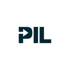 Obraz premium Letter PIL logo design represents modern corporate branding with a structured, aesthetic brand identity corporate image editable vector.
