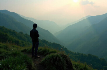 Fototapeta premium hiking in the mountains