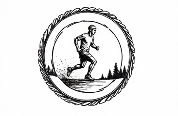 The medal is black and white