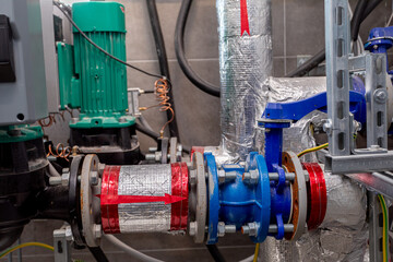 An Industrial Pump System Comprising Various Colorful Components and Technologies
