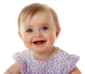 PNG Baby girl portrait smile photo.