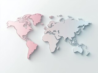 World Map Vector Illustration for Global Business and Education Projects