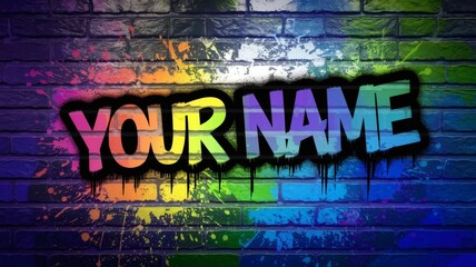 word graffiti on brick wall