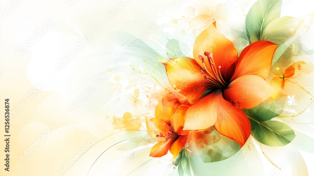 Poster flower pattern for design as a background
