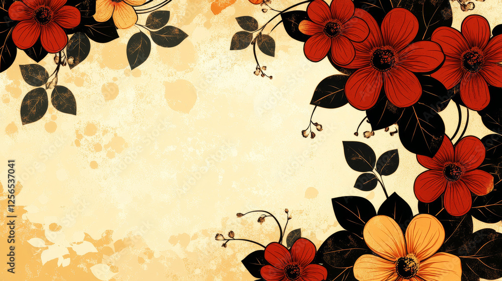 Poster flower pattern for design as a background. jpeg version also available in gallery