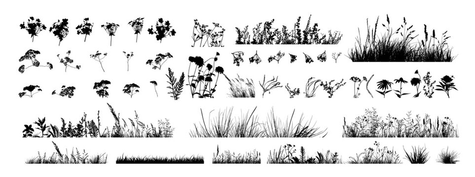 Big set of New collection of Floral vector with hand drawn, exclusive design. hand drawing. Not AI Vector illustration.